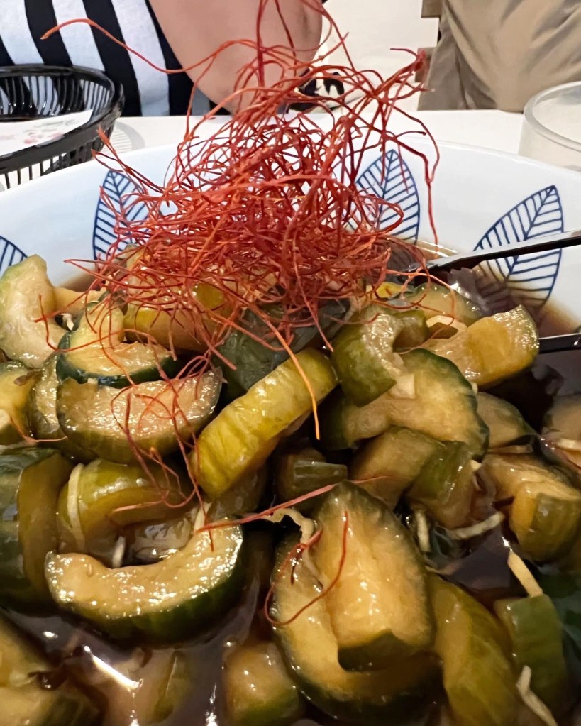 Photo of pickled cucumber in sweet soy sauce