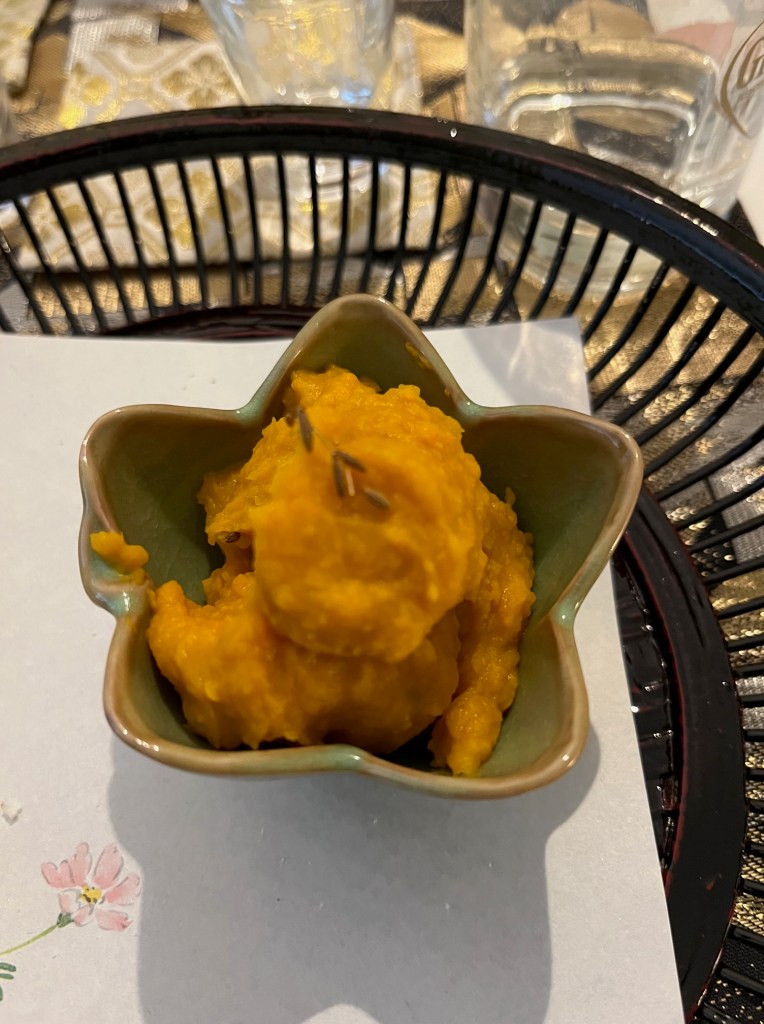 Photo of a bowl of Kinzanji miso with sansho and ginger